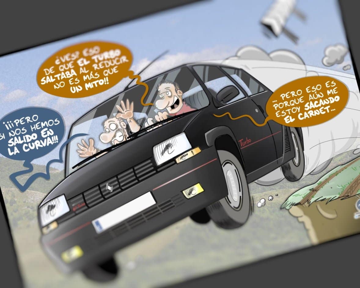 Caricatura personalizada - El mito del R5 Copa Turbo