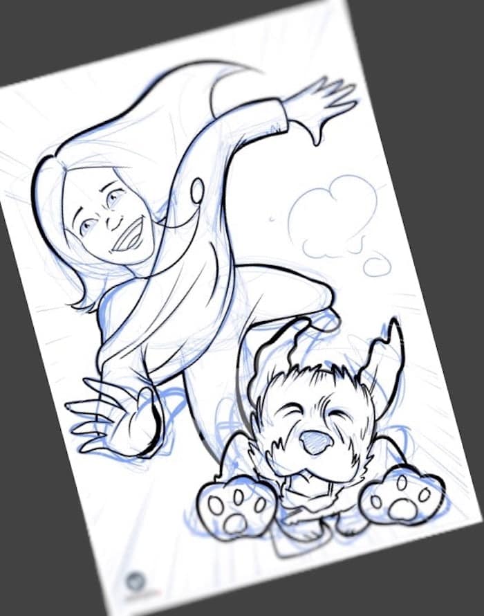 Caricatura Personalizada - Amigos inseparables