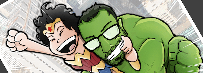 Ilustración Caricatura Personalizada - Superhéroes