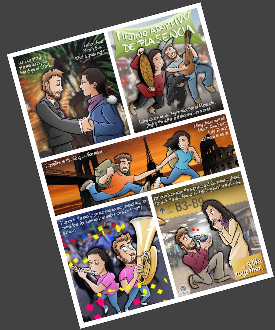 Cómic Personalizado - Historias de amor en viñetas - Caricatura personalizada - tuvidaencomic.com - BEN - 4